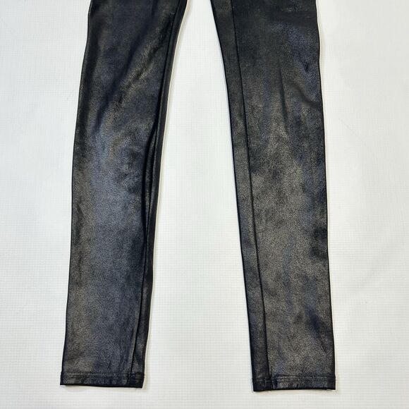 SPANX Faux Leather Black Power Waistband High Waist Leggings Womens Small 2437 - Picture 7 of 13